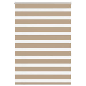 Vidaxl zebra blind 110x150 cm stofbreedte 105,9 cm polyester zandbruin