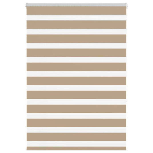 Vidaxl zebra blind 115x150 cm stofbreedte 110,9 cm polyester zandbruin