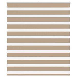 Vidaxl zebra blind 120x150 cm stofbreedte 115,9 cm polyester zandbruin