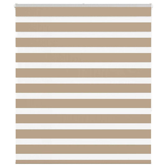 Vidaxl zebra blind 120x150 cm stofbreedte 115,9 cm polyester zandbruin