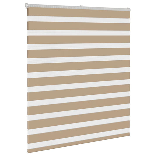 Vidaxl zebra blind 120x150 cm stofbreedte 115,9 cm polyester zandbruin