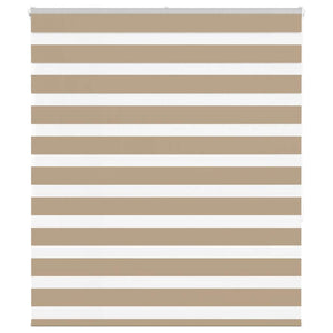 Vidaxl zebra blind 125x150 cm stofbreedte 120,9 cm polyester zandbruin