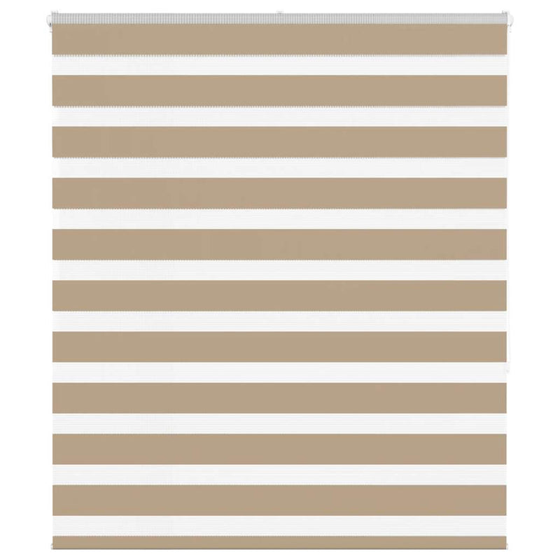 Chargez l'image dans la visionneuse de la galerie, Vidaxl zebra blind 125x150 cm stofbreedte 120,9 cm polyester zandbruin
