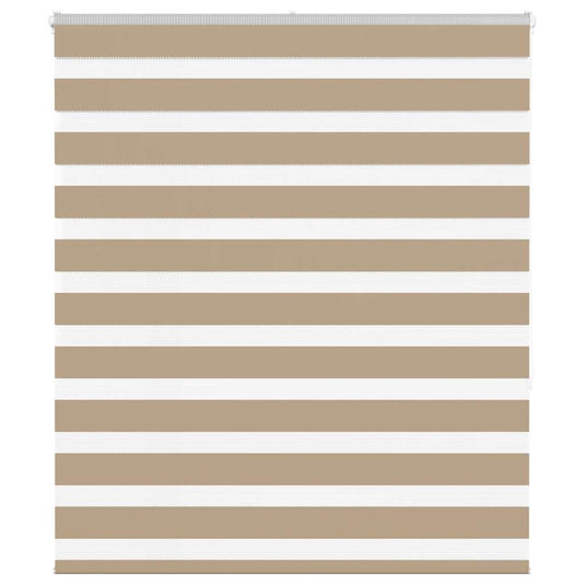 Vidaxl zebra blind 125x150 cm stofbreedte 120,9 cm polyester zandbruin