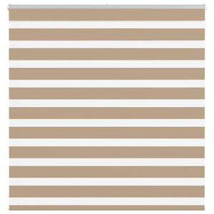 Vidaxl zebra blind 140x150 cm stofbreedte 135,9 cm polyester zandbruin