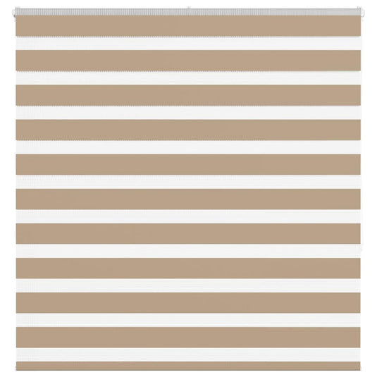 Vidaxl zebra blind 140x150 cm stofbreedte 135,9 cm polyester zandbruin