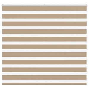 Vidaxl zebra blind 155x150 cm stofbreedte 150,9 cm polyester zandbruin