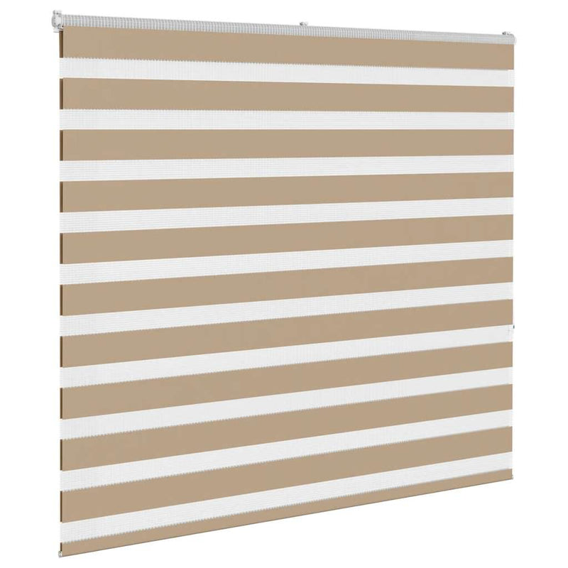 Load image into Gallery viewer, Vidaxl zebra blind 160x150 cm stofbreedte 155,9 cm polyester zandbruin
