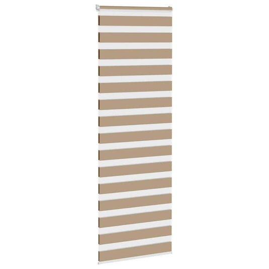 Vidaxl zebra blind 85x200 cm stofbreedte 80,9 cm polyester zandbruin