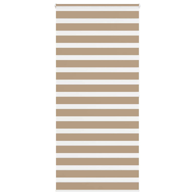 Afbeelding laden in galerijviewer, Vidaxl zebra blind 95x200 cm stofbreedte 90,9 cm polyester zandbruin
