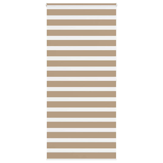 Vidaxl zebra blind 95x200 cm stofbreedte 90,9 cm polyester zandbruin
