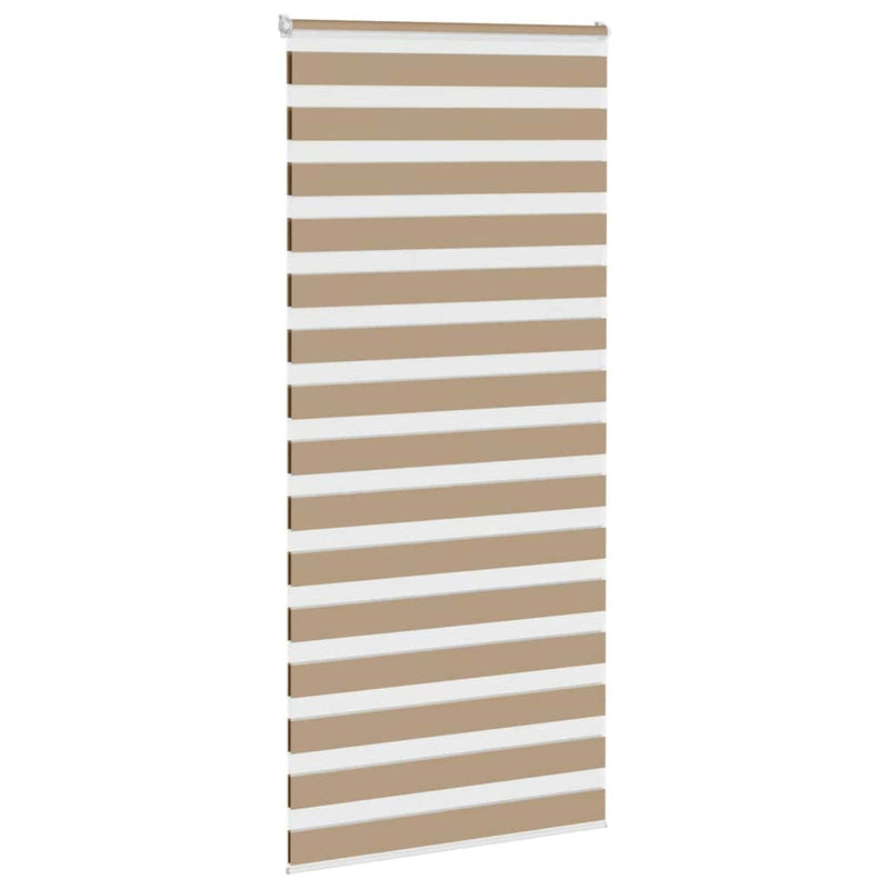 Afbeelding laden in galerijviewer, Vidaxl zebra blind 100x200 cm stofbreedte 95,9 cm polyester zandbruin
