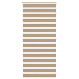 Vidaxl zebra blind 105x200 cm stofbreedte 100,9 cm polyester zandbruin