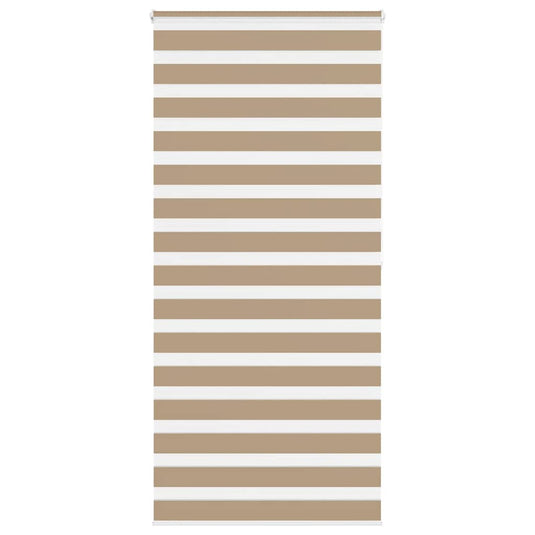 Vidaxl zebra blind 110x200 cm stofbreedte 105,9 cm polyester zandbruin