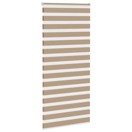 Vidaxl zebra blind 115x200 cm stofbreedte 110,9 cm polyester zandbruin