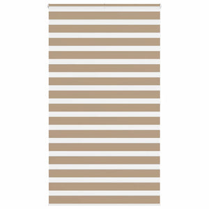 Vidaxl zebra blind 125x200 cm stofbreedte 120,9 cm polyester zandbruin