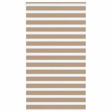 Vidaxl zebra blind 125x200 cm stofbreedte 120,9 cm polyester zandbruin