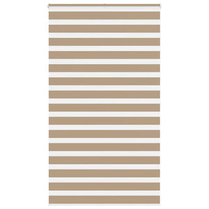 Vidaxl zebra blind 130x200 cm stofbreedte 125,9 cm polyester zandbruin
