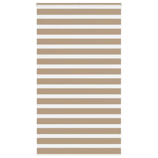 Vidaxl zebra blind 130x200 cm stofbreedte 125,9 cm polyester zandbruin