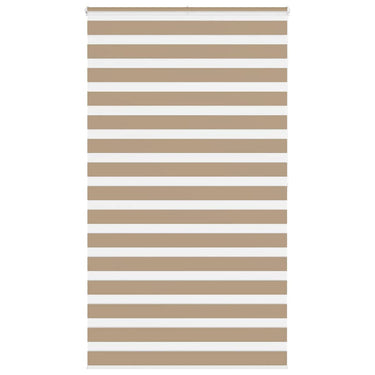 Vidaxl zebra blind 130x200 cm stofbreedte 125,9 cm polyester zandbruin