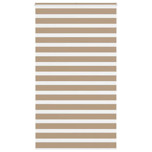 Vidaxl zebra blind 135x200 cm stofbreedte 130,9 cm polyester zandbruin