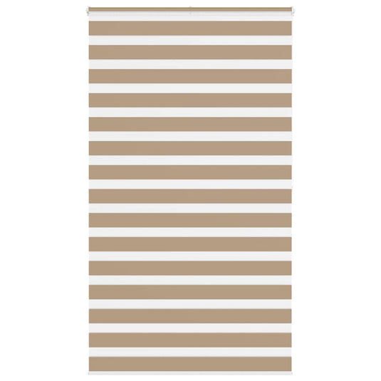 Vidaxl zebra blind 135x200 cm stofbreedte 130,9 cm polyester zandbruin