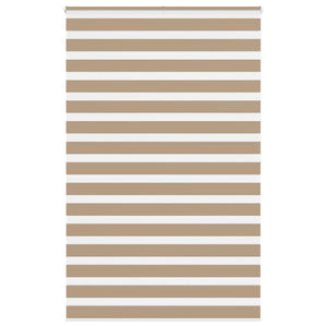 Vidaxl zebra blind 140x200 cm stofbreedte 135,9 cm polyester zandbruin