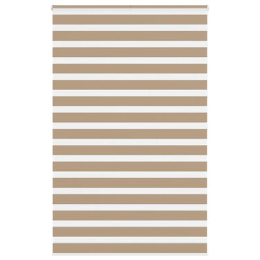 Vidaxl zebra blind 140x200 cm stofbreedte 135,9 cm polyester zandbruin