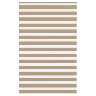 Vidaxl zebra blind 145x200 cm stofbreedte 140,9 cm polyester zandbruin