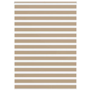 Vidaxl zebra blind 155x200 cm stofbreedte 150,9 cm polyester zandbruin