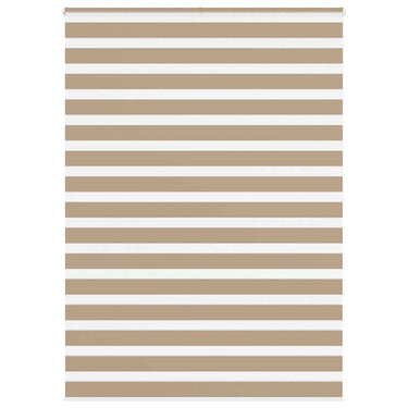 Vidaxl zebra blind 155x200 cm stofbreedte 150,9 cm polyester zandbruin