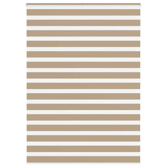Vidaxl zebra blind 155x200 cm stofbreedte 150,9 cm polyester zandbruin
