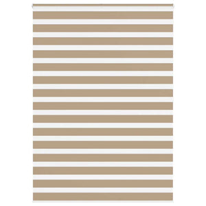 Vidaxl zebra blind 160x200 cm stofbreedte 155,9 cm polyester zandbruin