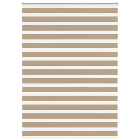 Vidaxl zebra blind 160x200 cm stofbreedte 155,9 cm polyester zandbruin