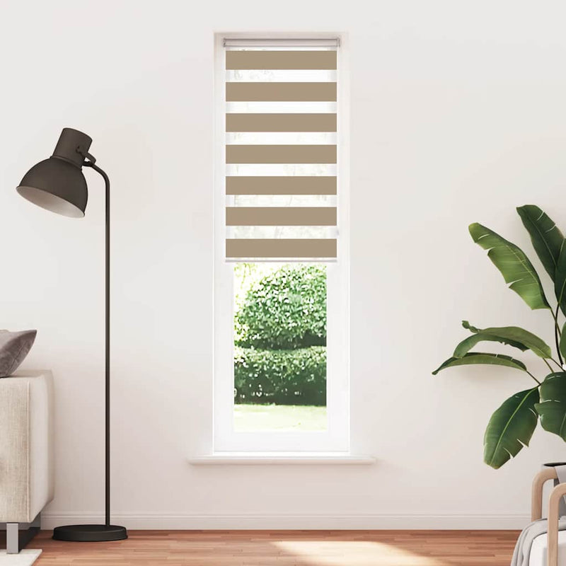 Load image into Gallery viewer, Vidaxl zebra blind 60x230 cm stofbreedte 55,9 cm polyester zandbruin
