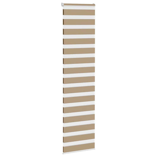 Vidaxl zebra blind 65x230 cm stofbreedte 60,9 cm polyester zandbruin
