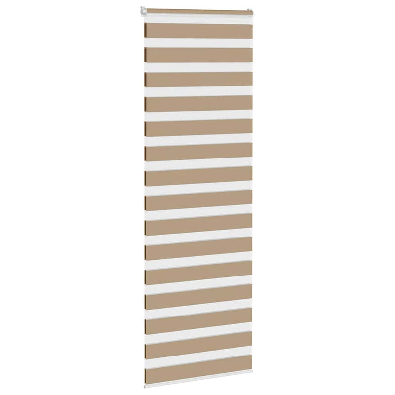 Chargez l'image dans la visionneuse de la galerie, Vidaxl zebra blind 90x230 cm stofbreedte 85,9 cm polyester zandbruin
