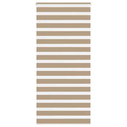 Vidaxl zebra blind 95x230 cm stofbreedte 90,9 cm polyester zandbruin