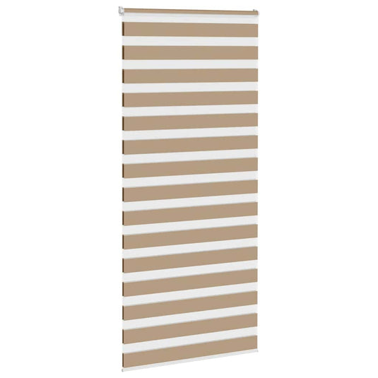 Vidaxl zebra blind 110x230 cm stofbreedte 105,9 cm polyester zandbruin