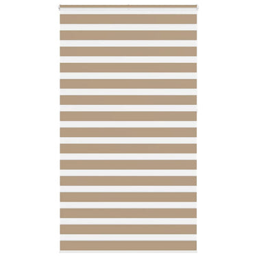 Vidaxl zebra blind 130x230 cm stofbreedte 125,9 cm polyester zandbruin