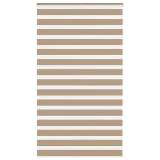 Vidaxl zebra blind 130x230 cm stofbreedte 125,9 cm polyester zandbruin
