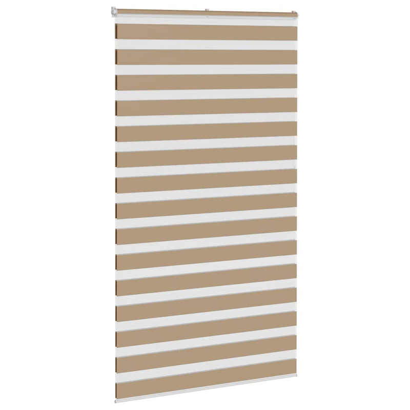 Load image into Gallery viewer, Vidaxl zebra blind 130x230 cm stofbreedte 125,9 cm polyester zandbruin
