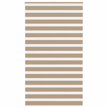 Vidaxl zebra blind 135x230 cm stofbreedte 130,9 cm polyester zandbruin