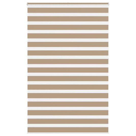 Vidaxl zebra blind 150x230 cm stofbreedte 145,9 cm polyester zandbruin