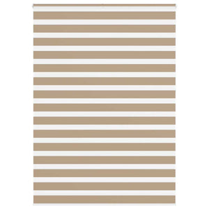 Vidaxl zebra blind 155x230 cm stofbreedte 150,9 cm polyester zandbruin