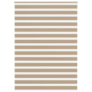 Vidaxl zebra blind 155x230 cm stofbreedte 150,9 cm polyester zandbruin