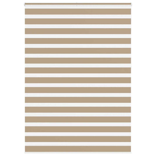 Vidaxl zebra blind 160x230 cm stofbreedte 155,9 cm polyester zandbruin