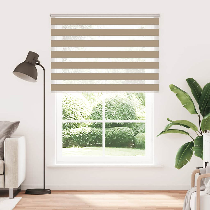 Load image into Gallery viewer, Vidaxl zebra blind 160x230 cm stofbreedte 155,9 cm polyester zandbruin
