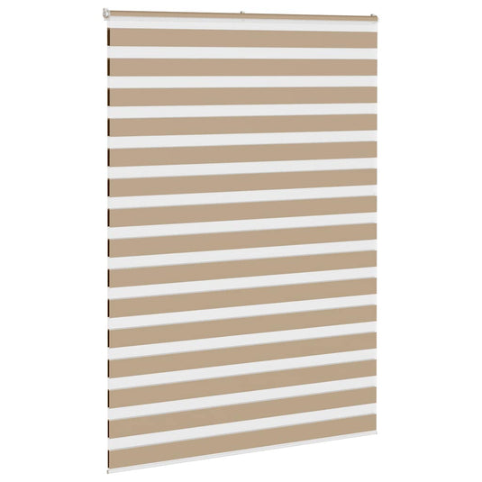 Vidaxl zebra blind 165x230 cm stofbreedte 160,9 cm polyester zandbruin