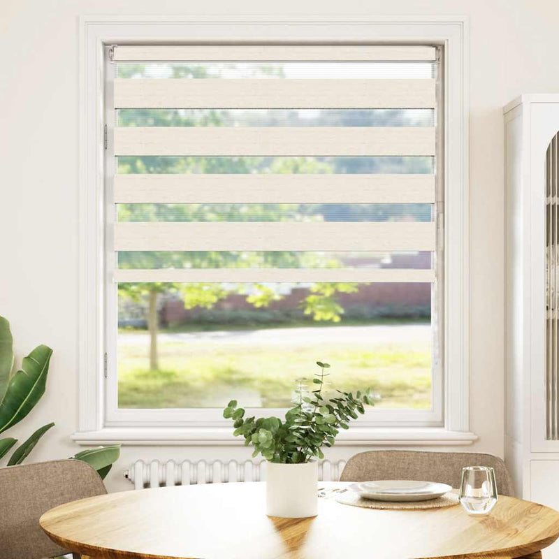 Afbeelding laden in galerijviewer, Vidaxl zebra rolgordijn 95x100 cm stofbreedte 90,9 cm marmerbeige
